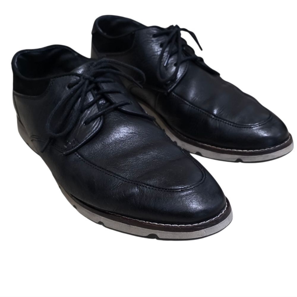 Mens Black Hush Puppies Lace Up